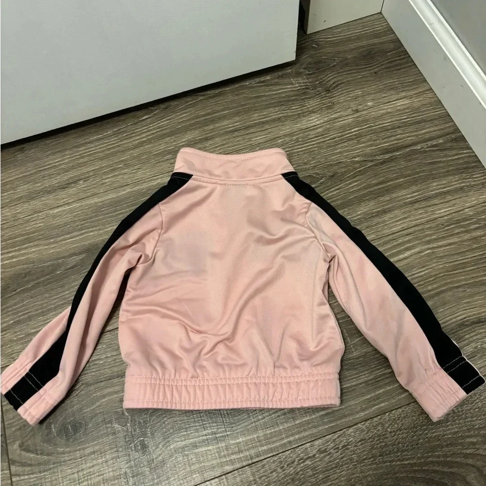 Puma Girls Activewear Hoodie & Legging 2-Piece Set Size 12m Pink Black Zip Up
